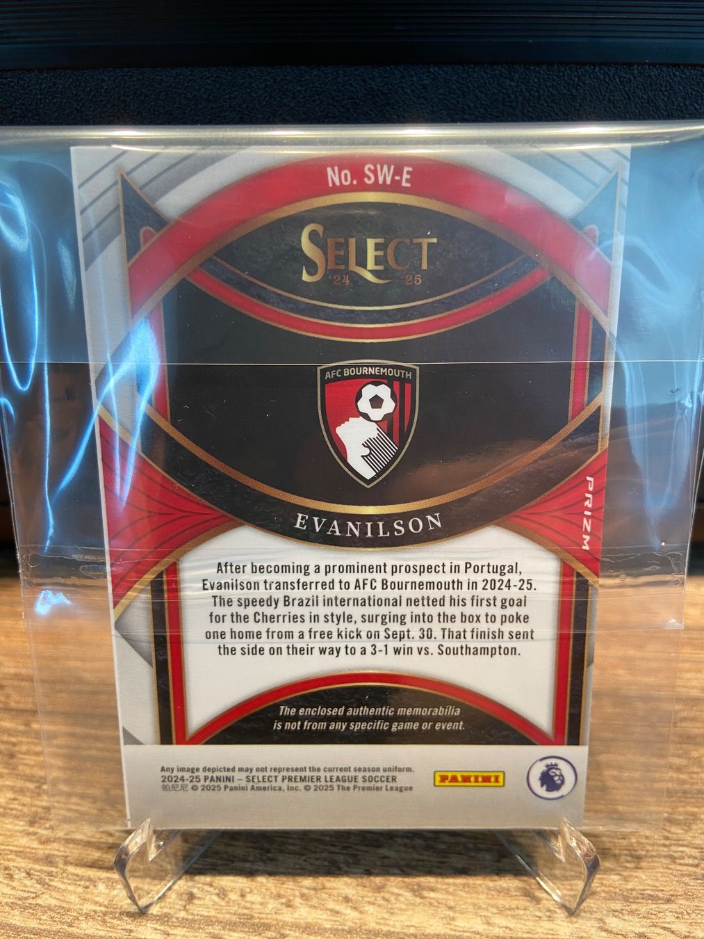 Panini Sammelbilder & Trading cards: Evanilson Jersey Relic Panini Select Prem. League 24/25 – Gebraucht aus Dagmersellen von dav_b656 1