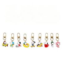 Lot de 9 porte-clés en métal motif Snoopy