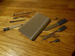 Taschenmesser Karte Stahl 8Pics