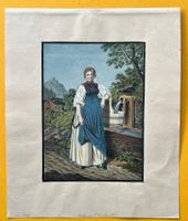 nach Lory Aquarell Tracht Oberhasli Costumes