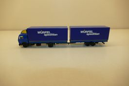 Herpa 1:87: MB SK Hängezug Würfel Spedition