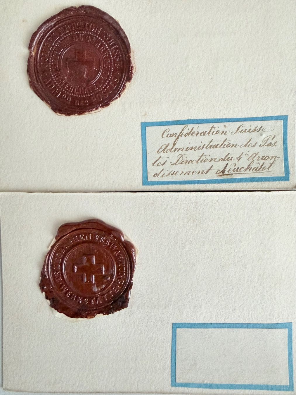 Médailles: CONFÉDÉRATION ADMINISTRATION DES POSTES- 2X Cachets 19ème S. – Neuf (Voir description) à LE LIGNON par Katanaion