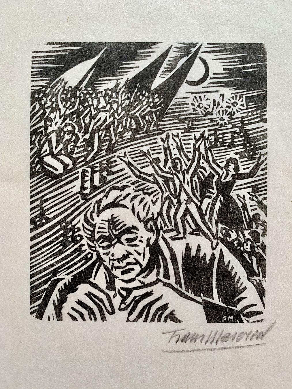 Xilografie: Frans Masereel, signierter Holzschnitt – Usato da Regensdorf venduto da JoergR 1