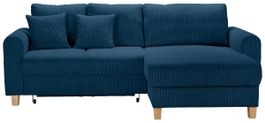 Ecksofa Cord blau