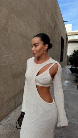 Cut-Out Maxi Dress with Bra Top