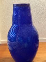 Monumentale Murano-Stil Glasvase Kobaltblau Gold 47cm
