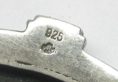 Spille & Fermagli: Antik Brosche Silber 925 / Onyx / Markasite – Usato da Ermatingen venduto da prior_time 4