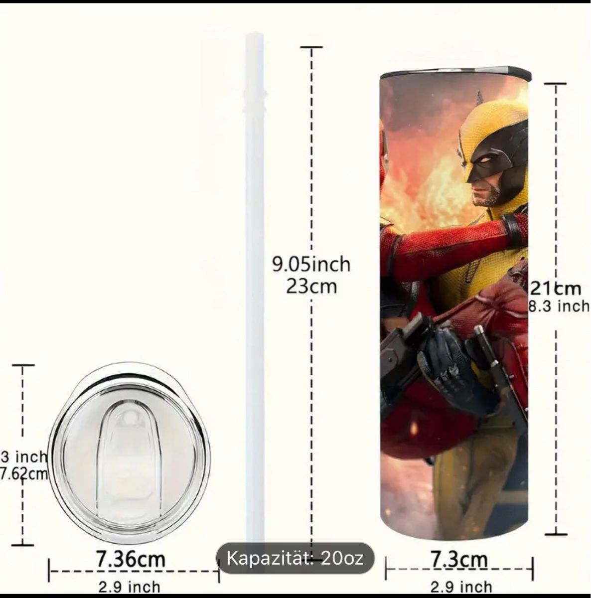 Tassen: Thermobecher Deadpool Wolverine 20oz heiss & kalt – Neu und originalverpackt aus Russikon von Leks4 1