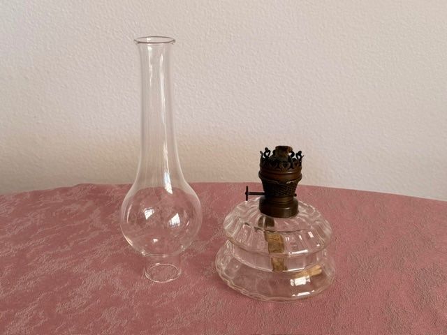 Lampen: Petrollampe, Glas/Messing – Gebraucht aus Lostorf von Nick1258 2