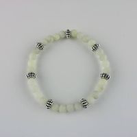 Edelstein-Armband Baryt weiss - Ø 6