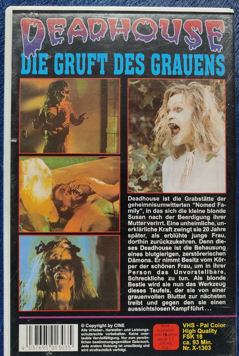 Tutti i VHS: Deadhouse - die Gruft des Grauens VHS – Usato da Wildegg venduto da Retroll 1