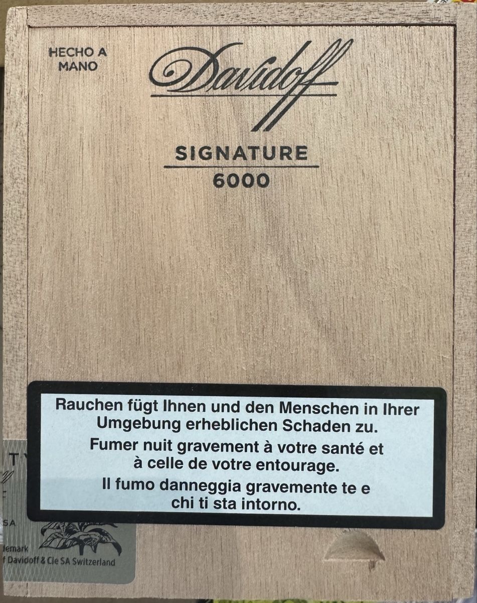Davidoff Sigari: Davidoff Signature 6000 - Versiegelt OHK – Nuovo e nell'imballaggio originale da Frauenfeld venduto da hase1294