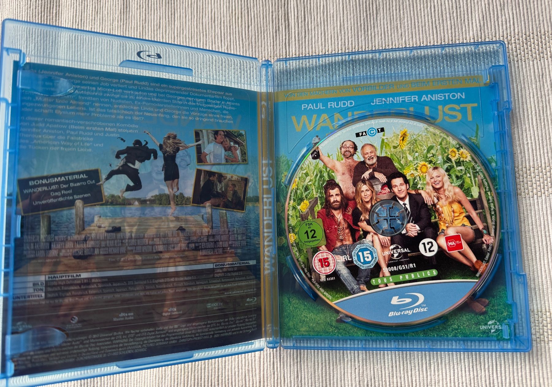 Tutti i DVDs: Wanderlust - Der Trip ihres Lebens - Jennifer Aniston – Usato da Arbon venduto da drs64 2