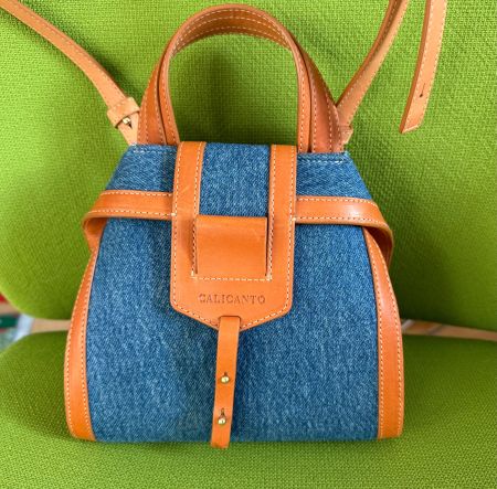 Kleines, süsses Leder-Jeans Täschchen von CALICANTO