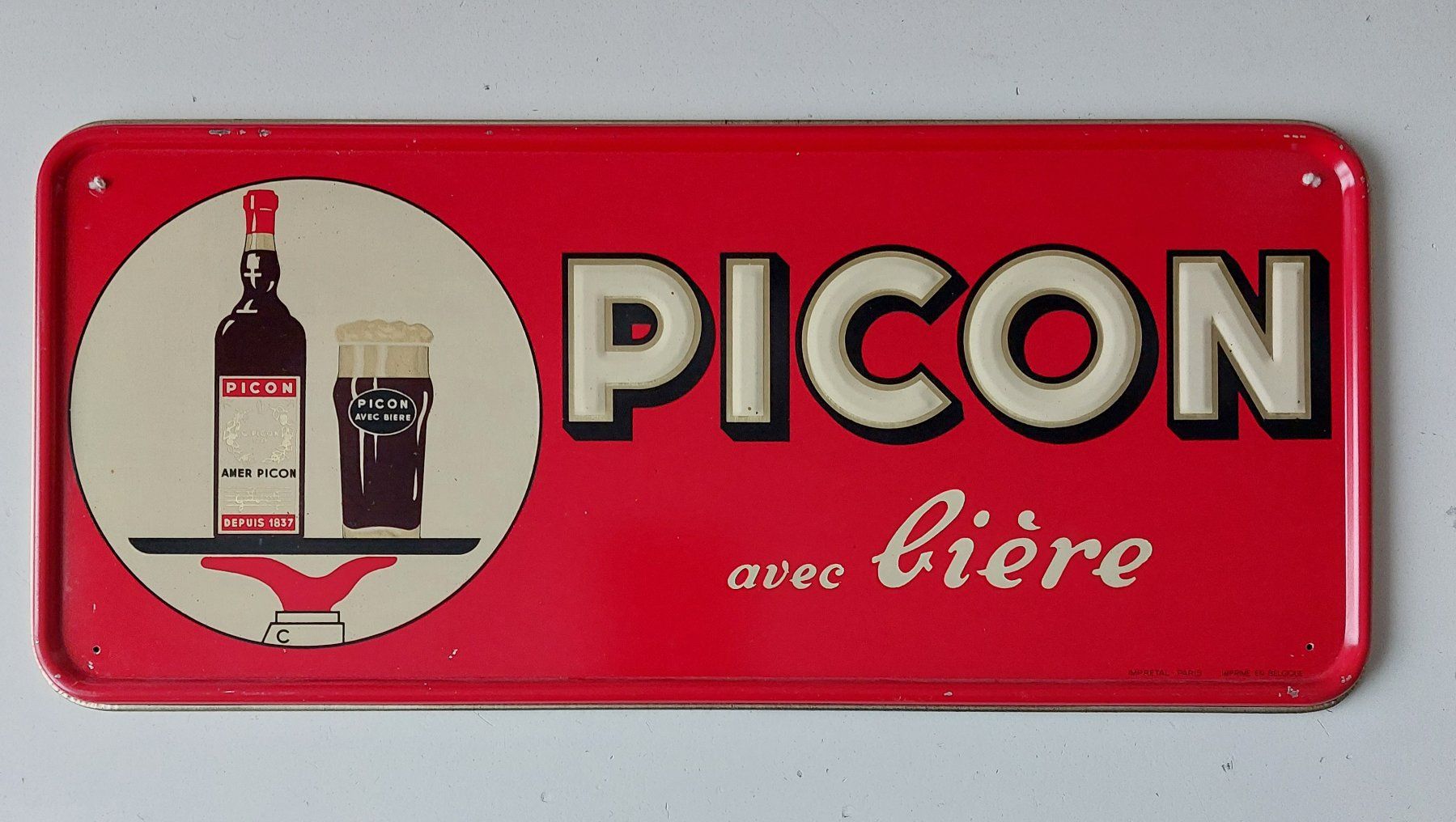 Feldschlösschen Insegne: Blechschild Picon Bière  plaque tôle Bier – Usato da Schenkon venduto da Elbarto007