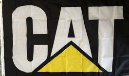 CAT Fahne 150 x 90 Baumaschinen Bagger Caterpillar Kran LKW