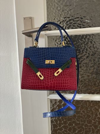 Vintage Tasche Kroko-Optik