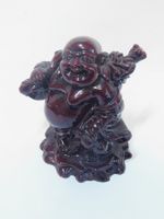 Red Resin Buddha with Money Bag 2000er