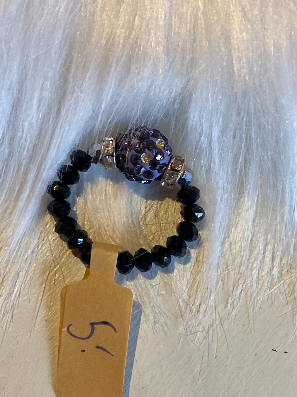 Anelli: Fingerring-Schwarz-Lila-Perlen – Nuovo (secondo la descrizione) da Meienried venduto da ManuelaBoutique 4