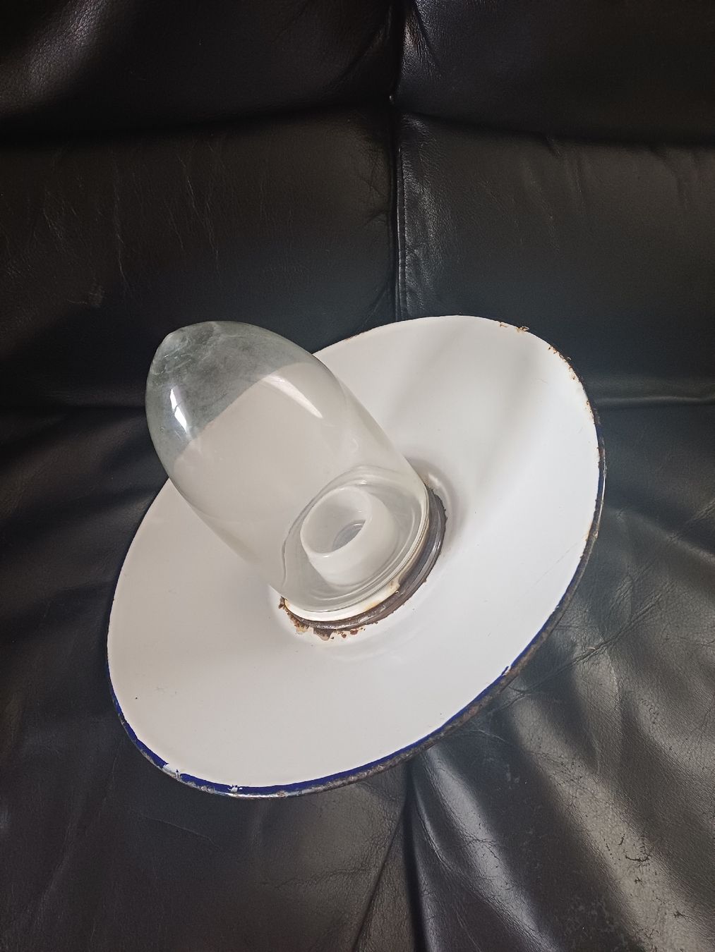 Lampade: Vintage Emaille Lampe Industrielampe Fabriklampe – Usato da Ebersecken venduto da Napf08