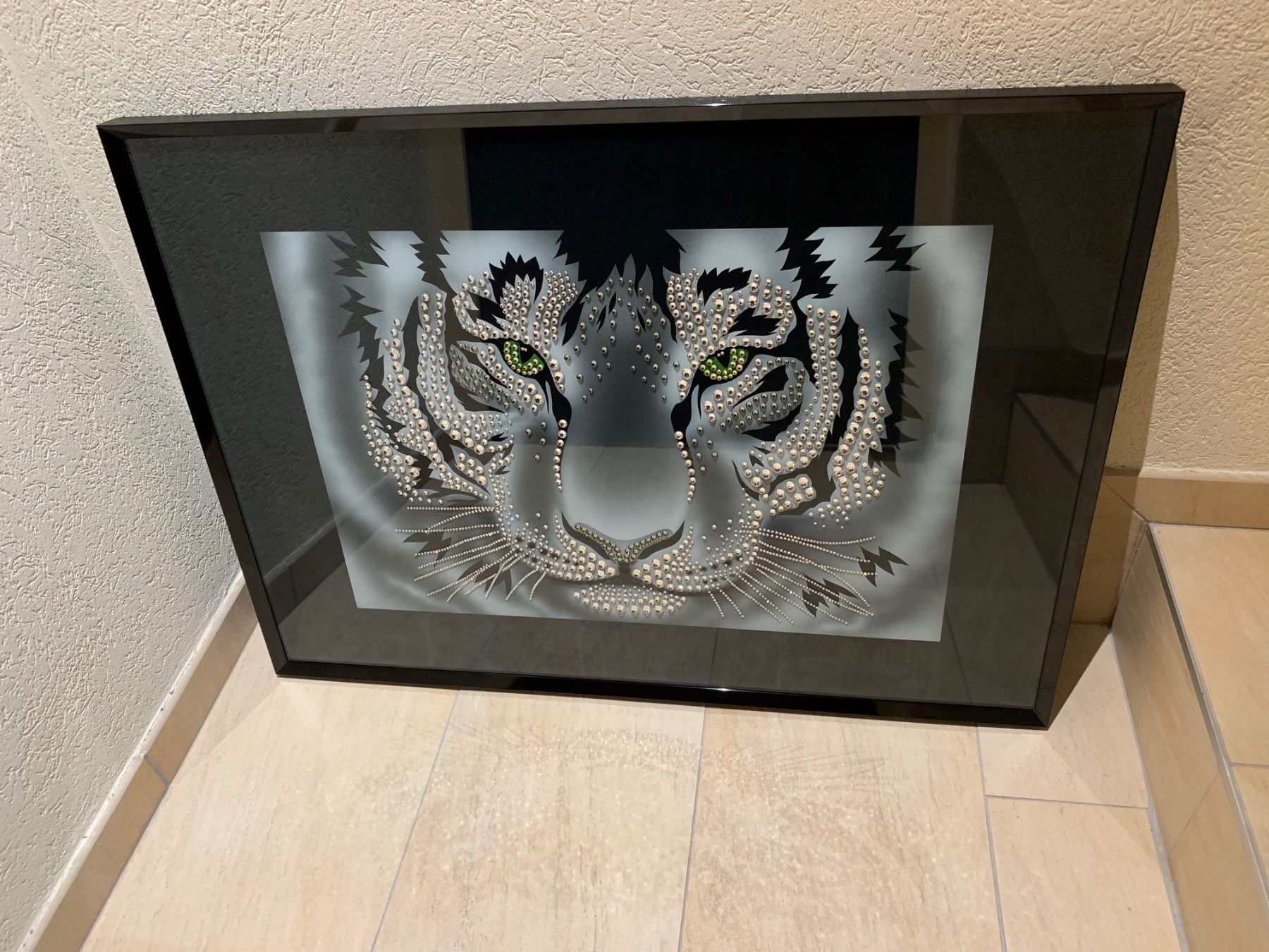 Swarovski Tutte le decorazioni: Tableau avec cristaux de Swarovski "Tigre" – Nuovo (secondo la descrizione) da St-Gingolph venduto da GoldenKeys 1