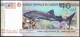 40 FRANCS / DJIBOUTI 2017 (BANKFRISCH)