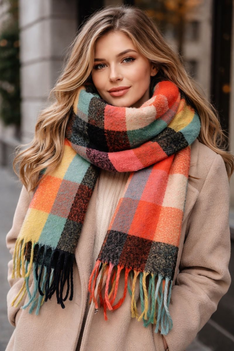 Foulard & Sciarpe: Farbenfroher Winterschal, neuwertig, top Zustand – Nuovo (secondo la descrizione) da Bretzwil venduto da Olga_KroXa