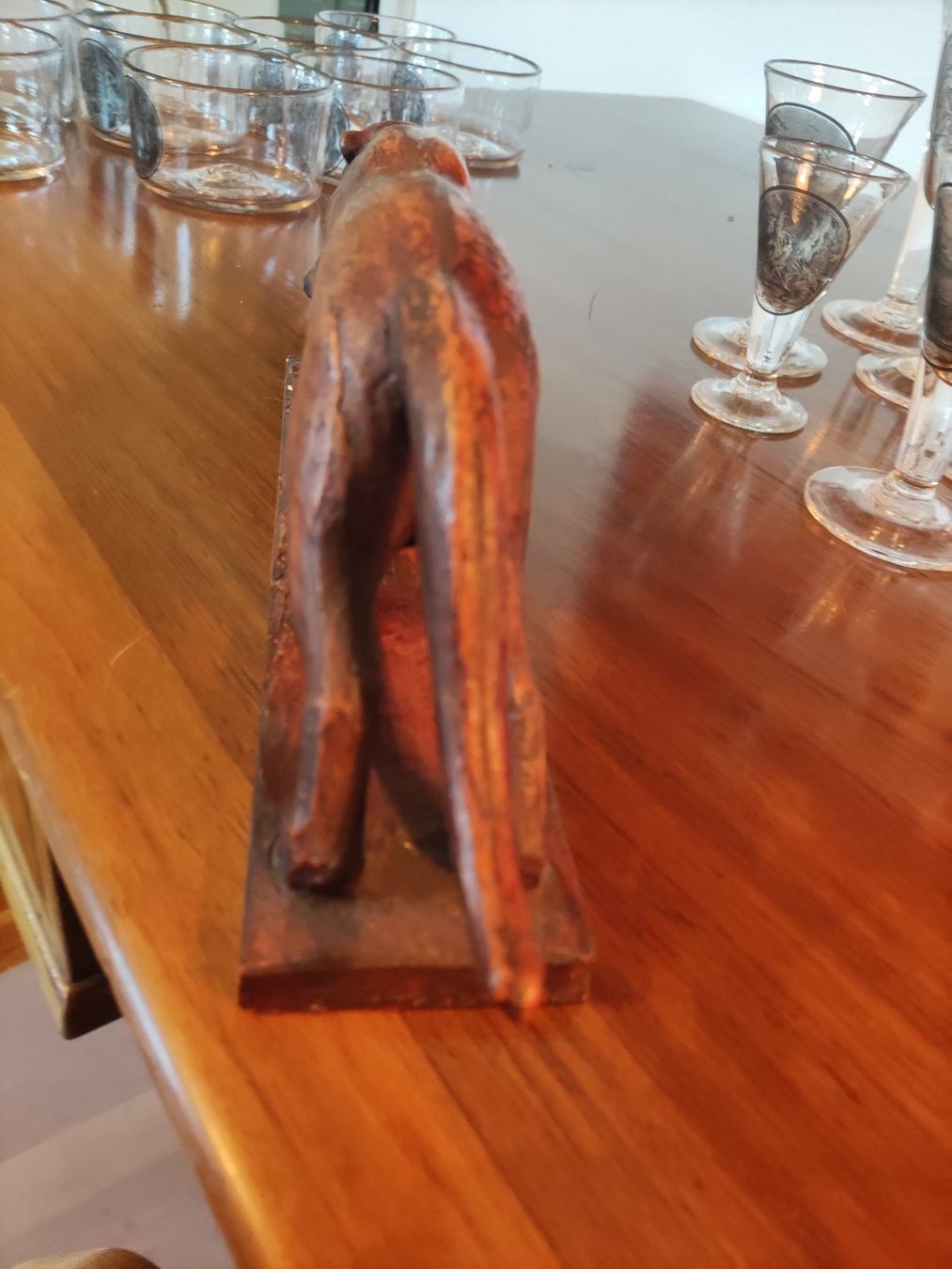 Sculture & Statue: Handgeschnitzte antike Holzskulptur Wildkatze – Usato da Solothurn venduto da Csw1 3