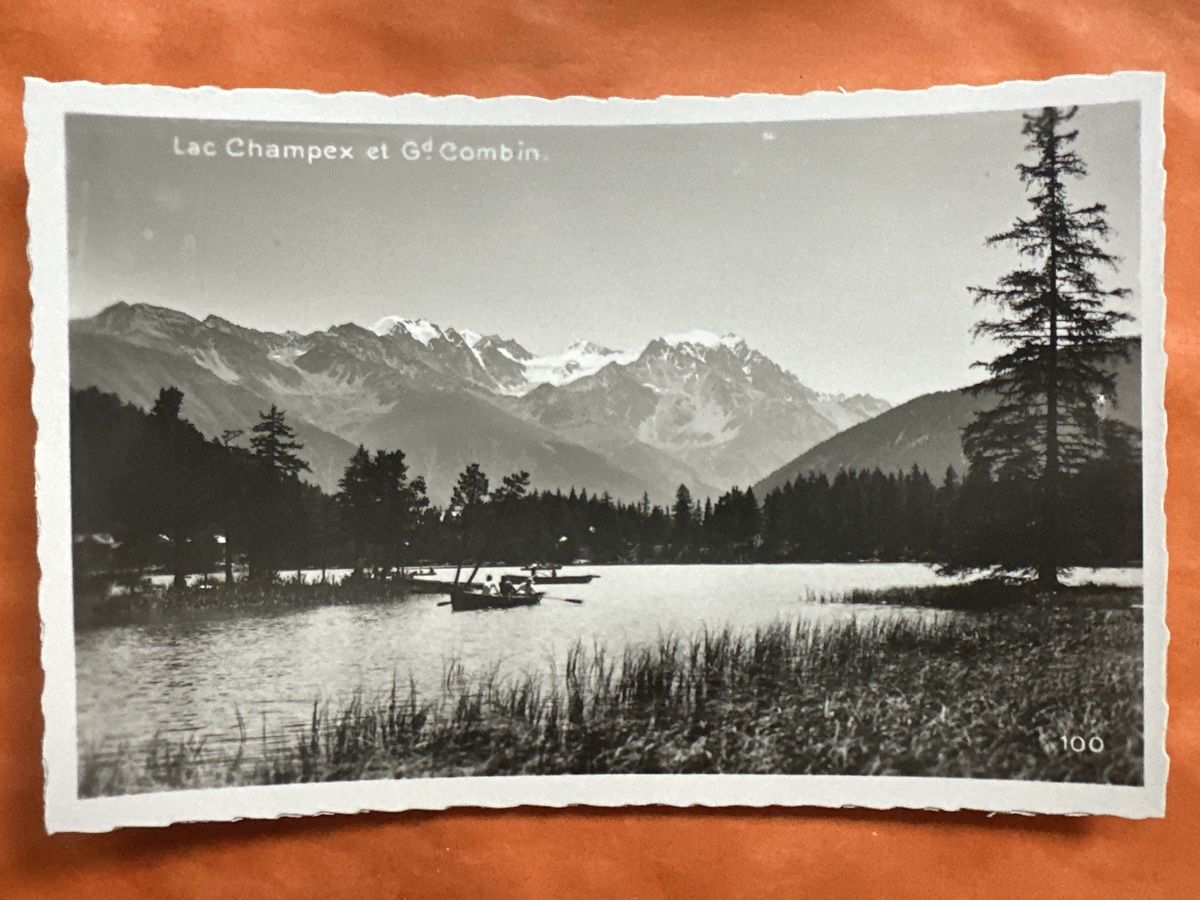 Cartoline postali: Alte Ansichtskarte Lac Champex & Gd Combin, Rarität! – Usato da Zürich venduto da Chaeffeler