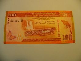 Sammelstück: 100 Rupien Banknote Sri Lanka, Neuwertig!
