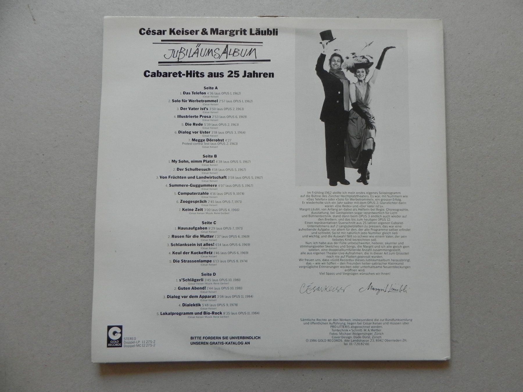 Dischi in vinile: Doppel LP Margrit Läubli & César Keiser – Usato da Siebnen venduto da krimsie 1
