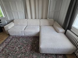 Ecksofa Cord, naturfarben