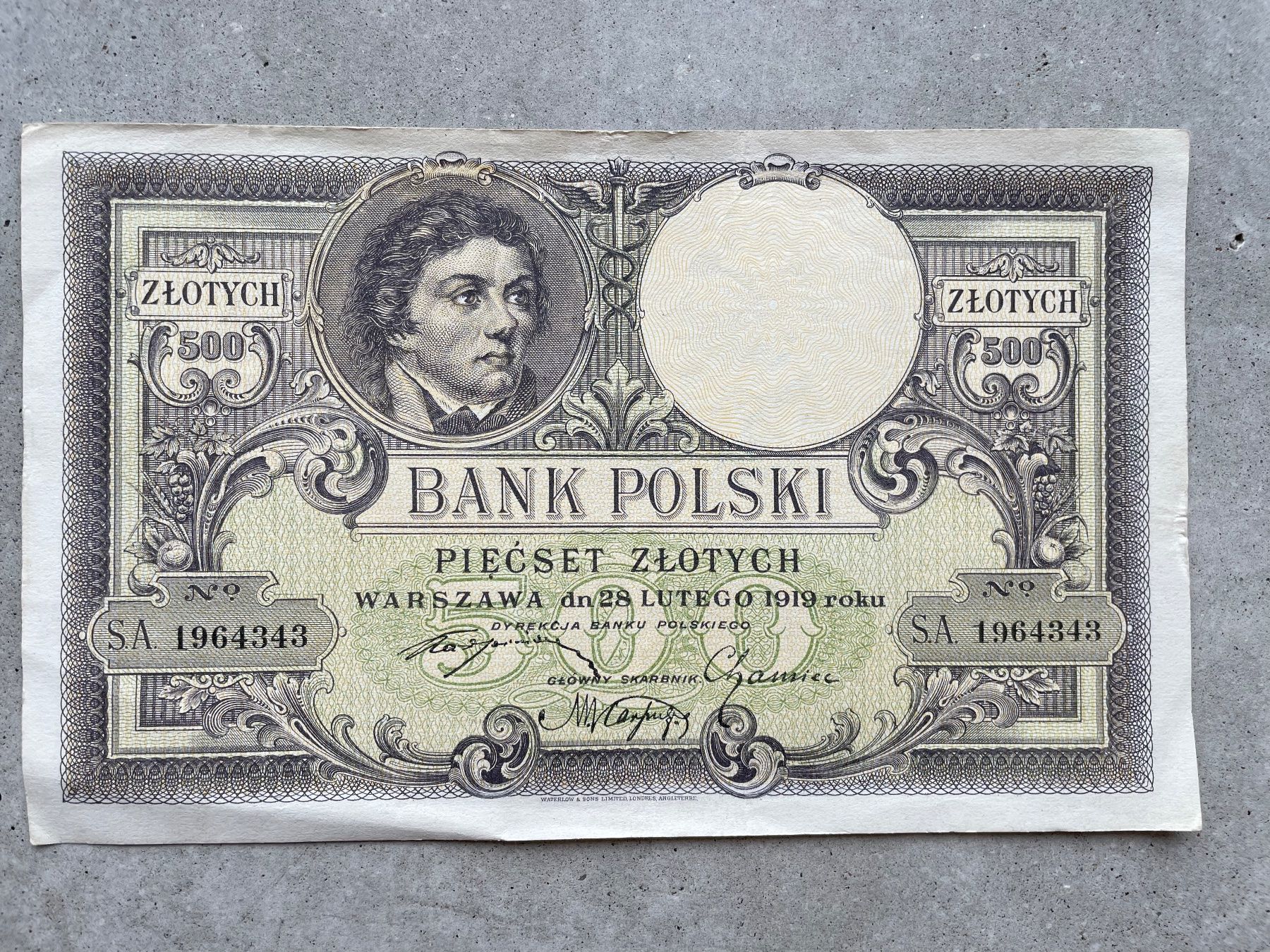Banconote: Polen 500 Zlotych 1919 – Usato da Meilen venduto da coins4sale