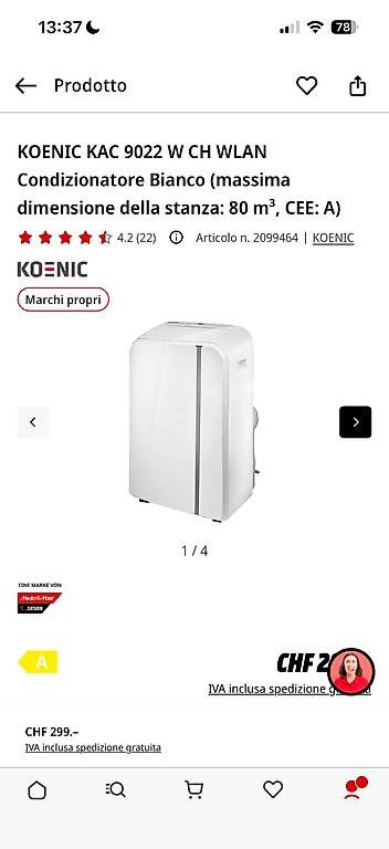 Condizionatori: Condizionatore Koenic – Usato da Lamone venduto da Anj232 3