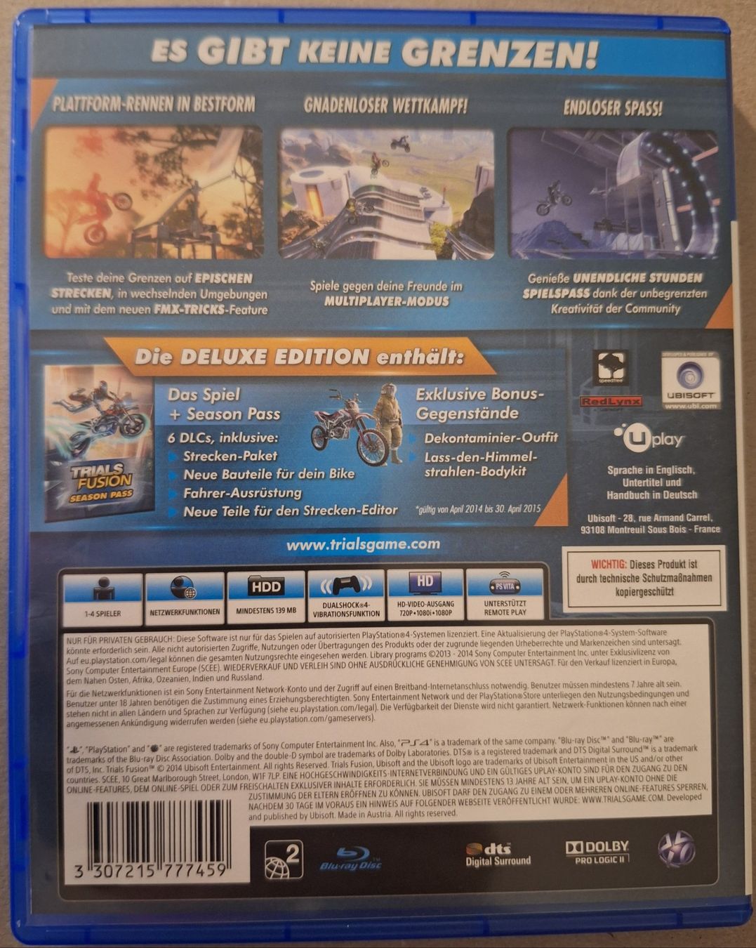 Giochi: Trials Fusion - Deluxe Edition - PS4 – Usato da Buchs ZH venduto da psilvio1 2