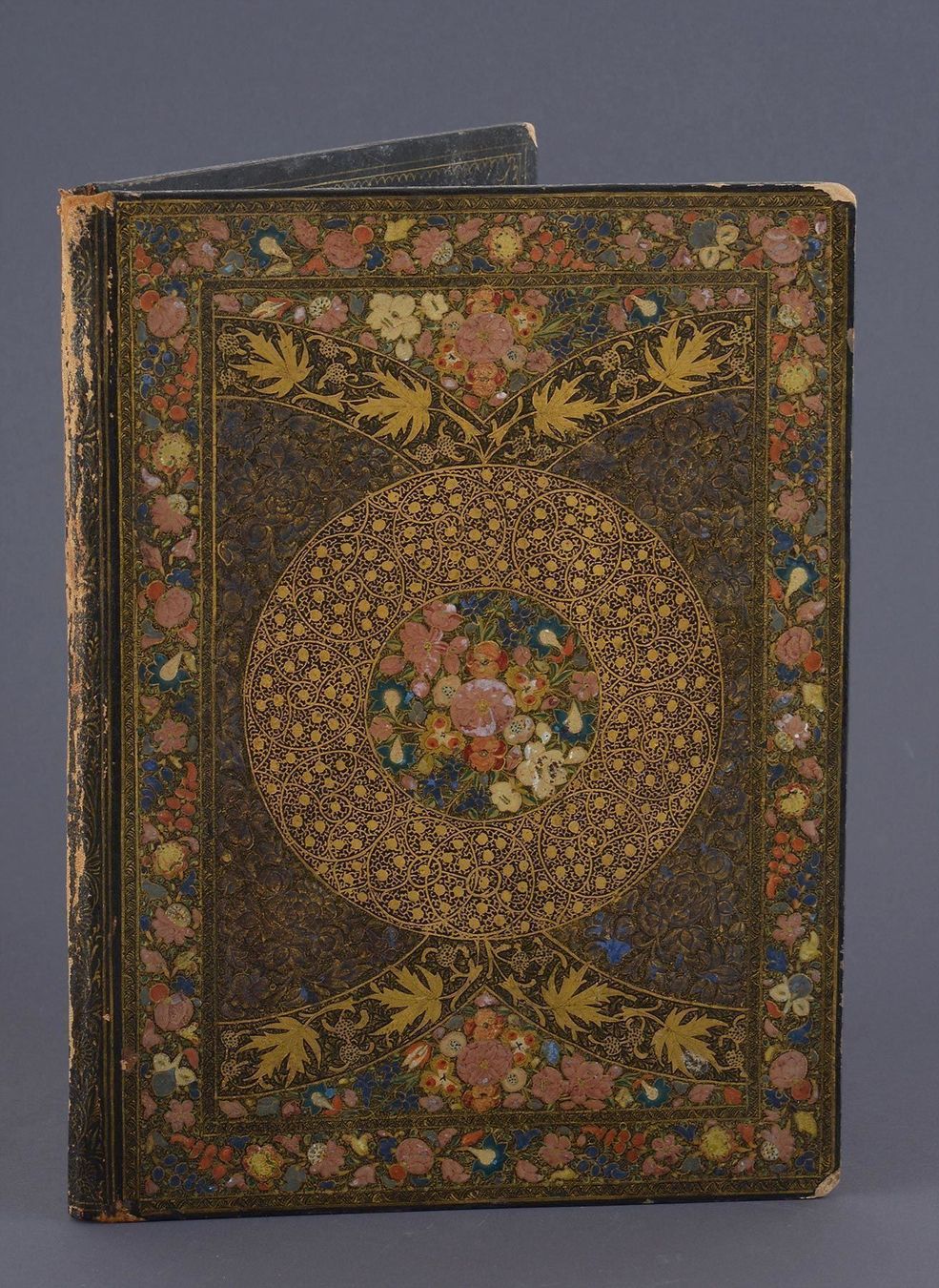 Libri: Antike Papier-maché Buchhülle, Kashmir – Usato da Bern venduto da chamunda
