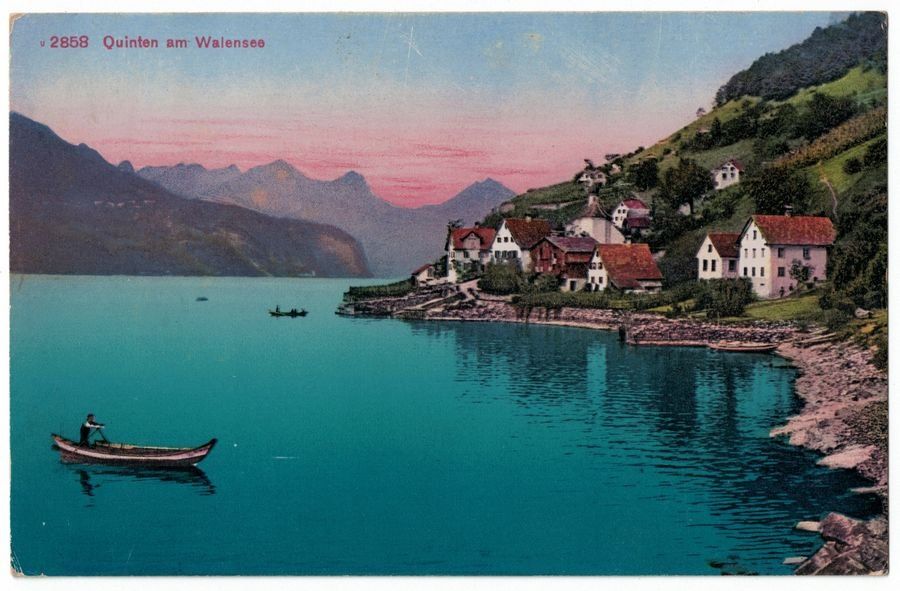 Cartoline postali: Quinten, gelaufen 1922 – Usato da Frauenfeld venduto da POML