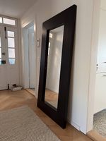 Spiegel 180x80cm Wohnzimmer Flur Schwarz XL Gross
