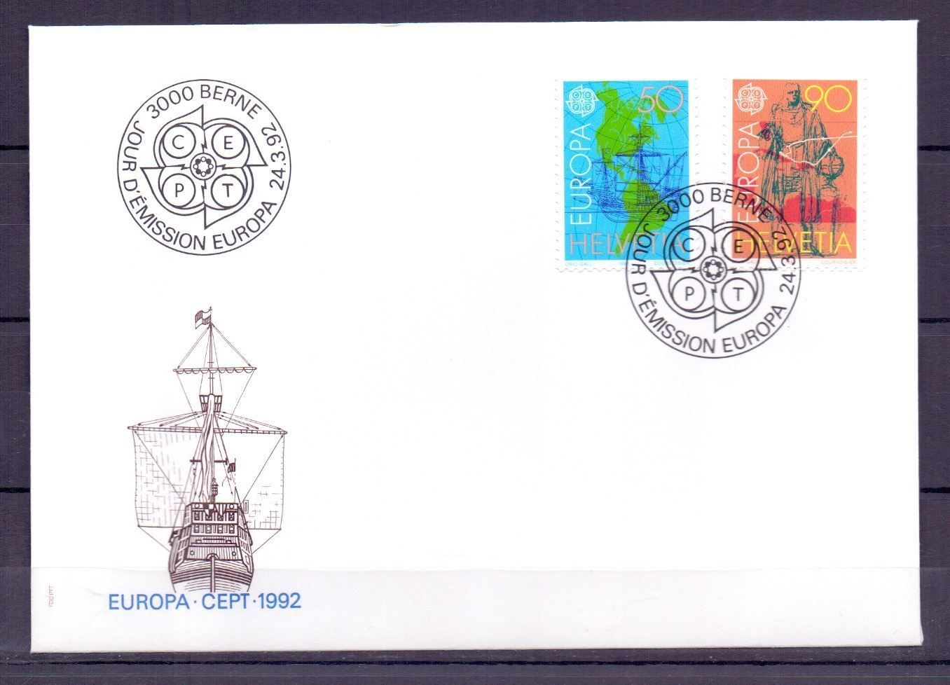Tutti i francobolli: CH FDC Satz 1992 – Usato da Koblenz venduto da Markenhimmel