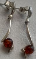 Boucles d'oreilles en argent 925,et Ambre 