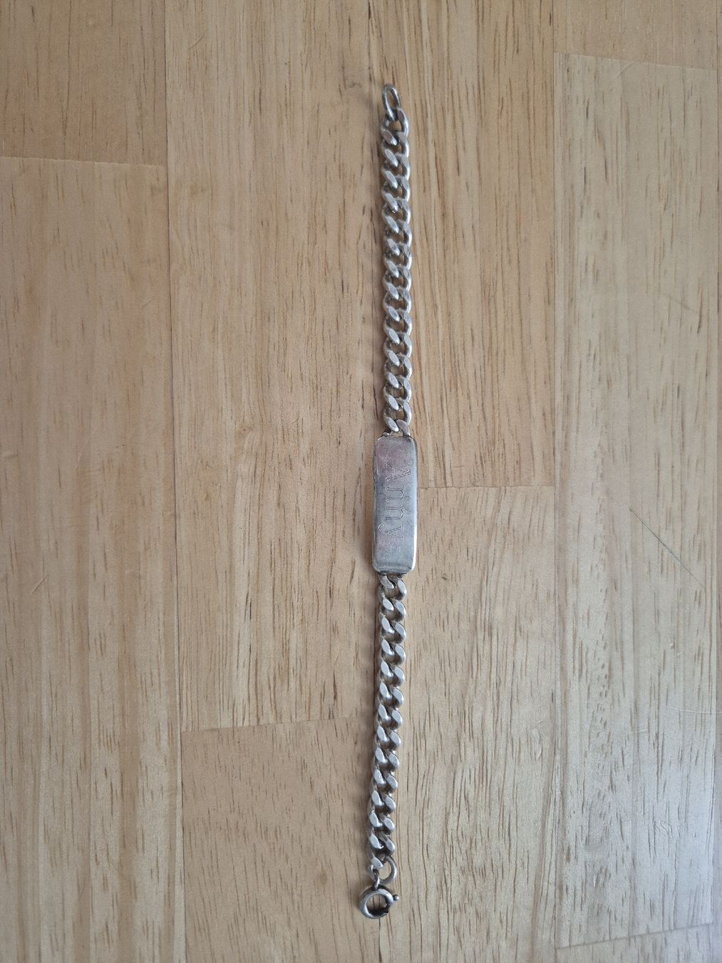 Bracelets: Vintage Silberarmband 800 mit Gravur – D'occasion à Zürich par Inanina