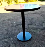 Moderner Bistro-Tisch / Gartentisch rund – Anthrazit/Weiss