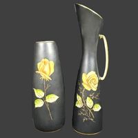 🌹 Elegantes 50er-Jahre Vasen-Set – Echte Sammlerstücke! ✨