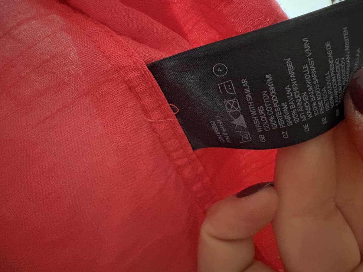 H&M Camicie: Herren Kurzarmhemd rot Baumwolle – Usato da Luzern venduto da ale_v5qn 2
