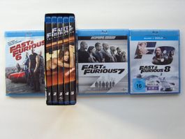 THE FAST AND THE FURIOUS 1 - 8 BLURAY SAMMLUNG