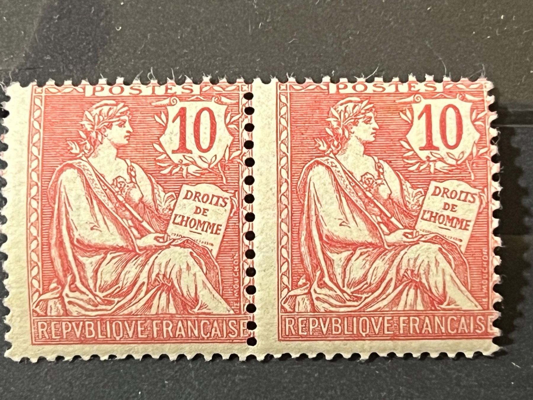 Alle Briefmarken: Paire Mouchon 10 c. rose 1902 Neuf** – Neu und originalverpackt aus Lausanne von ffhoud