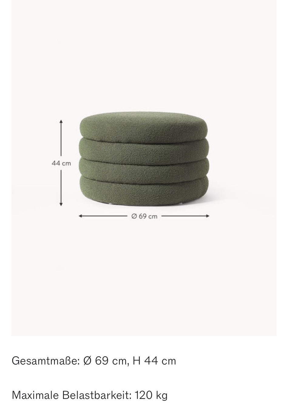 Westwing Sgabelli: Westwing XL boucle Polsterhocker mit Stauraum – Nuovo e nell'imballaggio originale da Wallisellen venduto da jea_pm9y 2