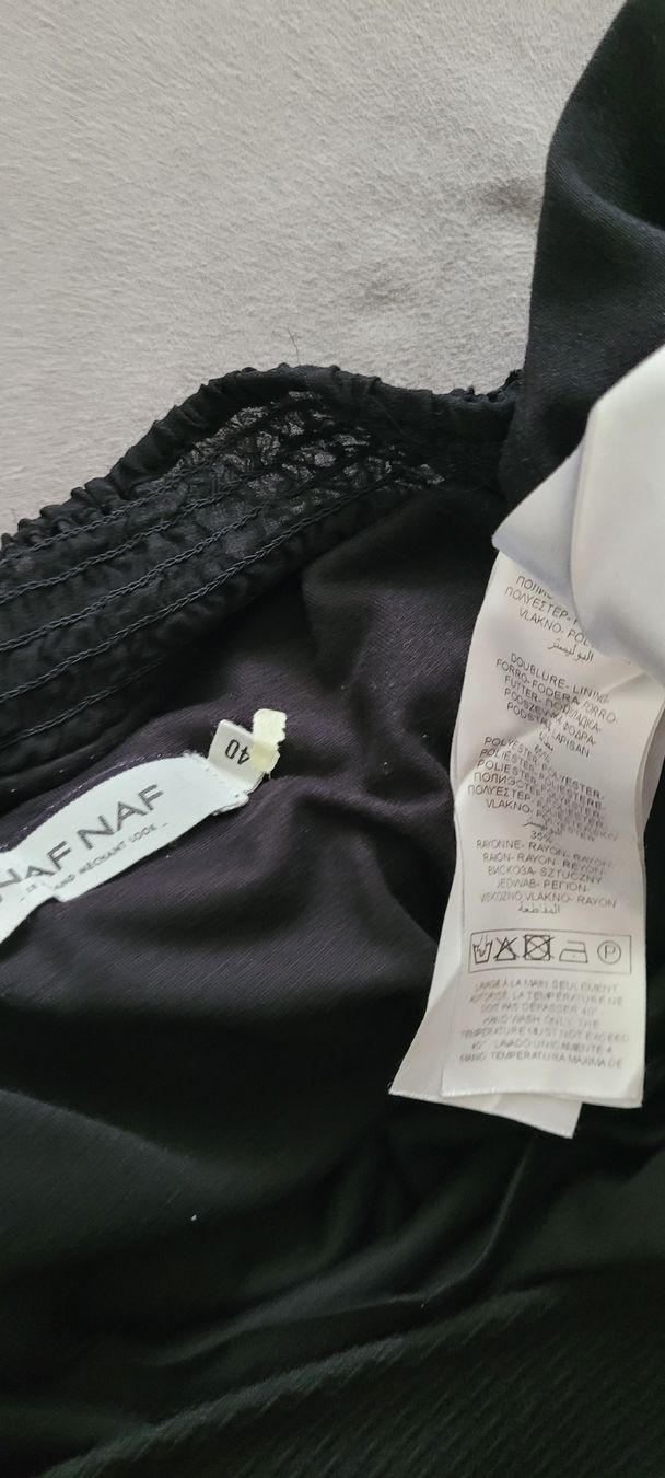 Nafnaf Gonne: Jupe Naf Naf noire texturée, taille  40 /élastique – Nuovo (secondo la descrizione) da Vevey venduto da x_y_f 2