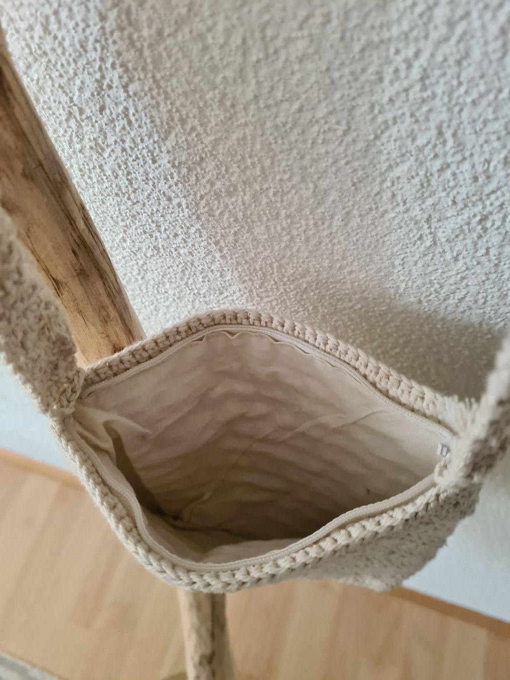 Borse & Zaini: Gehäkelte Umhängetasche, beige – Nuovo e nell'imballaggio originale da Bremgarten AG venduto da Deseodec 2