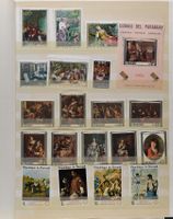 SAMMLUNG GEMÄLDE-BRIEFMARKEN, ZWEI ALBEN VOLL postfrisch